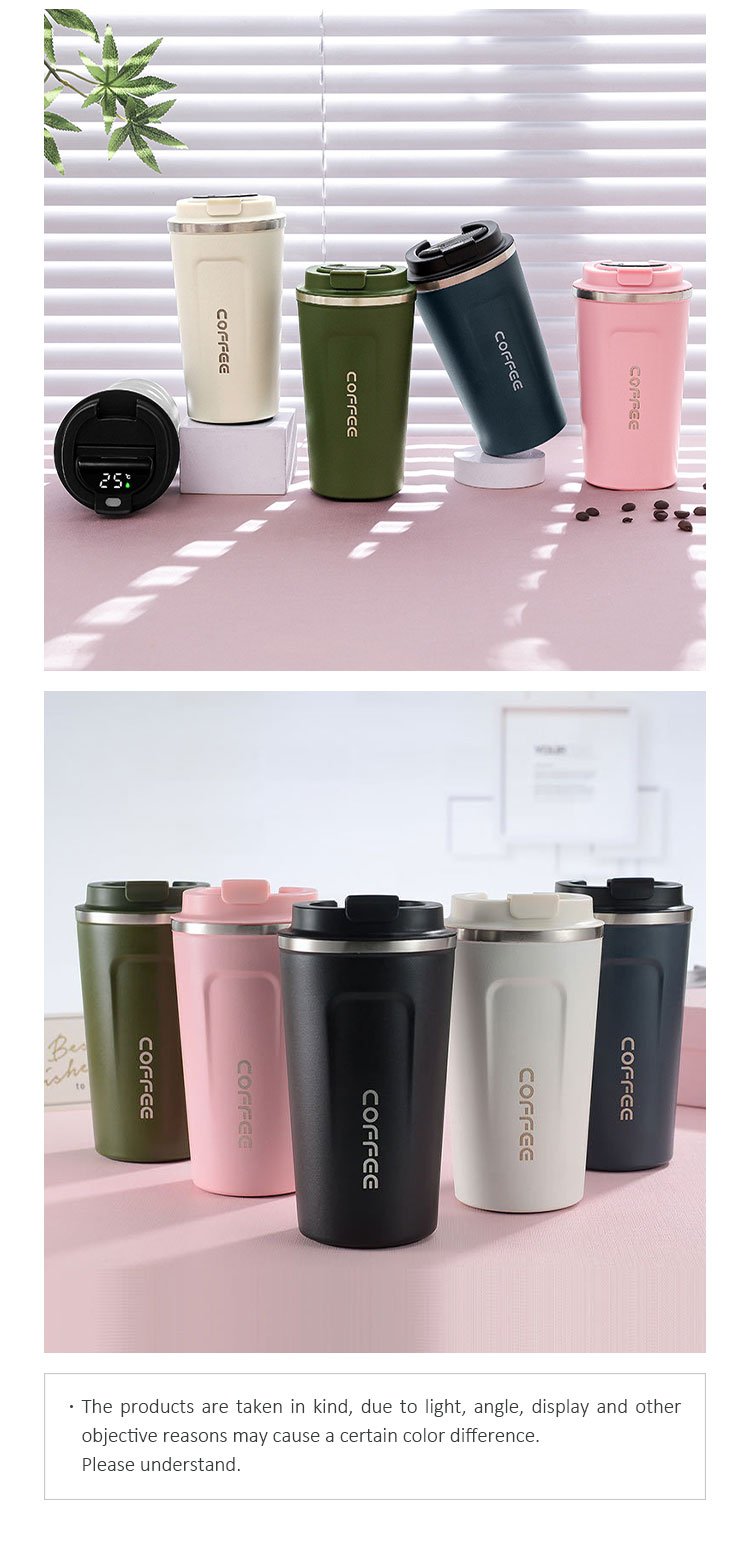 LED Cover Temperature 380 Ml 510 Ml Metal Double Wall Insulated Coffee Smart Mug Custom Cup With Personalized Logo