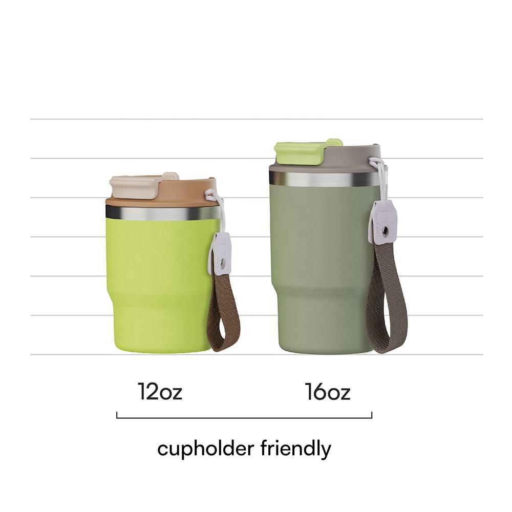 Hot Sale 2-in -1 Coffee Cup Travel New Wine Cup With Lid Straw Vacuum Stainless Steel Cup