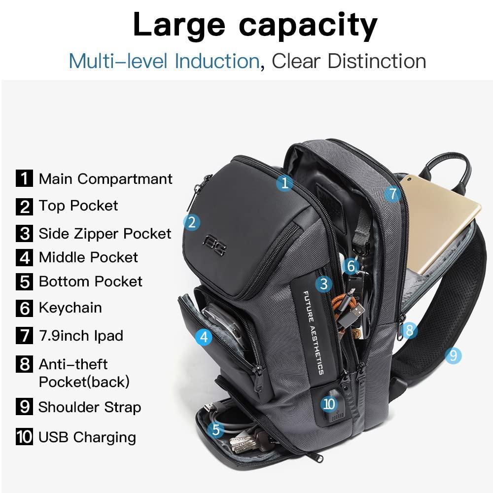 2023 Custom New Wholesale Men's Bag Custom Shoulder Men's Bag, Casual Men's Chest Bag, Tablet Computer Bag,