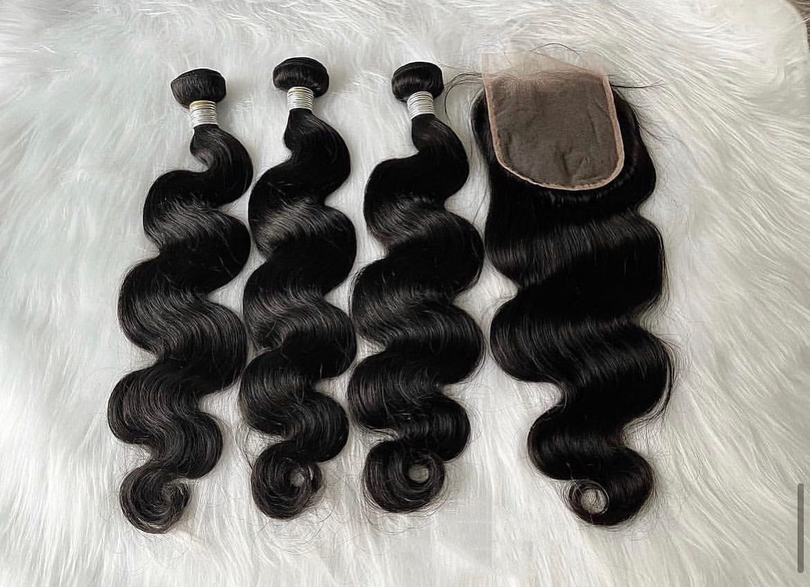 Brazilian Human Hair Bundle And Closed Suit Belt T Part Lace Closed Suit Human Hair Extension