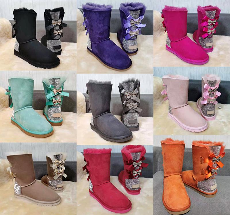 Hot Sale Boots Women Winter Snow Boots Women Bowling Winter Knee High Fur Shoes