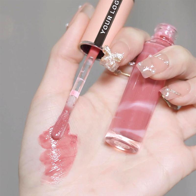 Perfecto Rose Liquid Cream Lip Gloss Waterproof Matte Lip Balm With Customizable Logo Fashion Design Mineral Lip Gloss Label