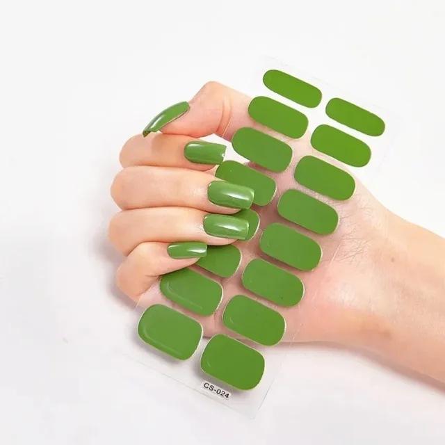 Waterproof Nail Gel Sticker Decal Semi-cured UV Lamp Gel Nail Sticker With UV Lamp, Durable