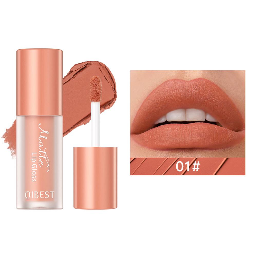 Cruelty-free Natural Velvet Lip Gloss Moisturizing Gloss Non-stick Cup Liquid Lip Glaze Waterproof Non-fading Matte Pigment