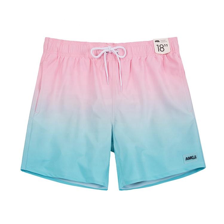 Customized OEM Men's Solid Color Swimming Trunks Quick Drying Board Swimming Trunks Eco-friendly Men's Summer Short Swimming Trunks
