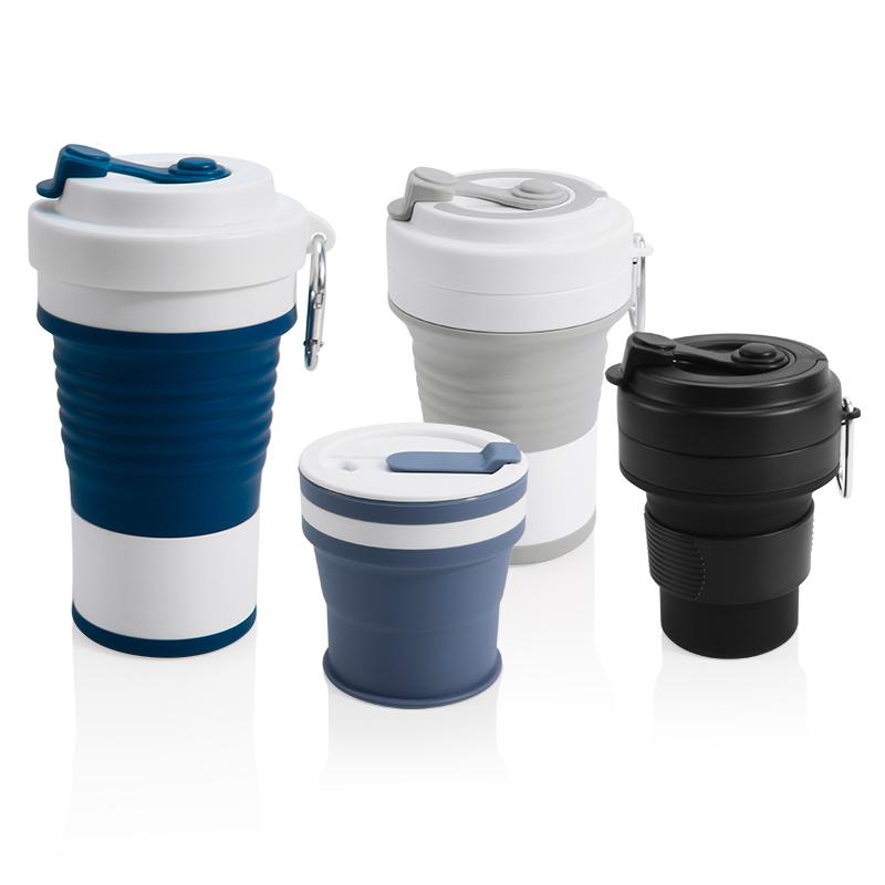Customized Portable Eco Foldable 16 Oz 350 Ml 450 Ml 500 Ml 550 Ml Outdoor Travel Reusable Silicone Foldable Foldable Coffee Cup Mug