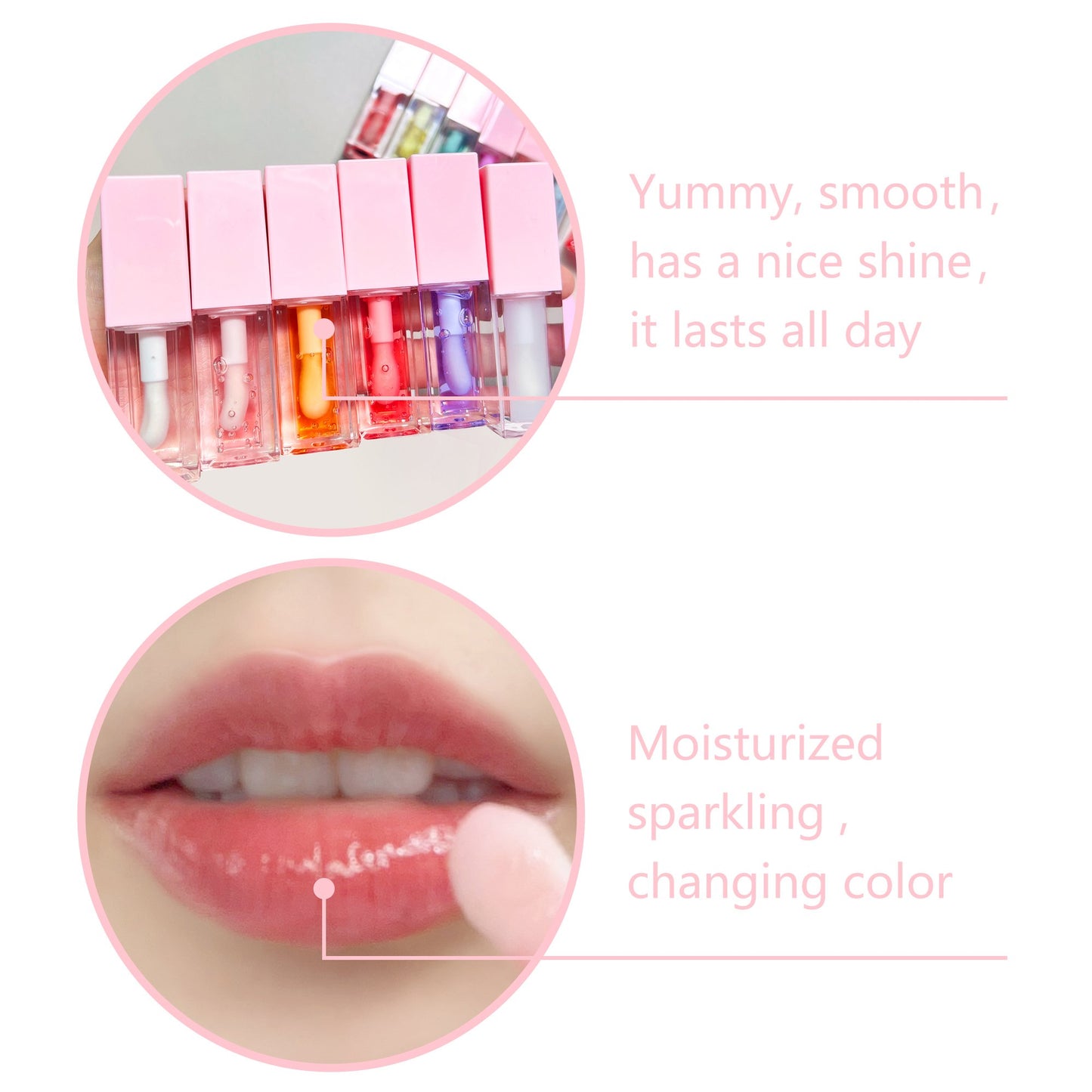 Wholesale Mini Plump Moisturizing Tone Magic Lip Oil Vegetarian Fruit Shimmer Lip Oil Private Label Liquid Clear Lip Gloss
