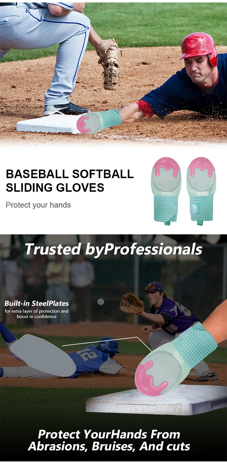 Custom Pattern Ice Cream Baseball Softball Sliding Gloves Teen Adult Hand Protection Custom Design Baseball Sliding Gloves