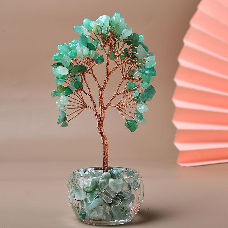 Factory direct sales natural crystal money tree handmade crystal purple home decoration ornaments