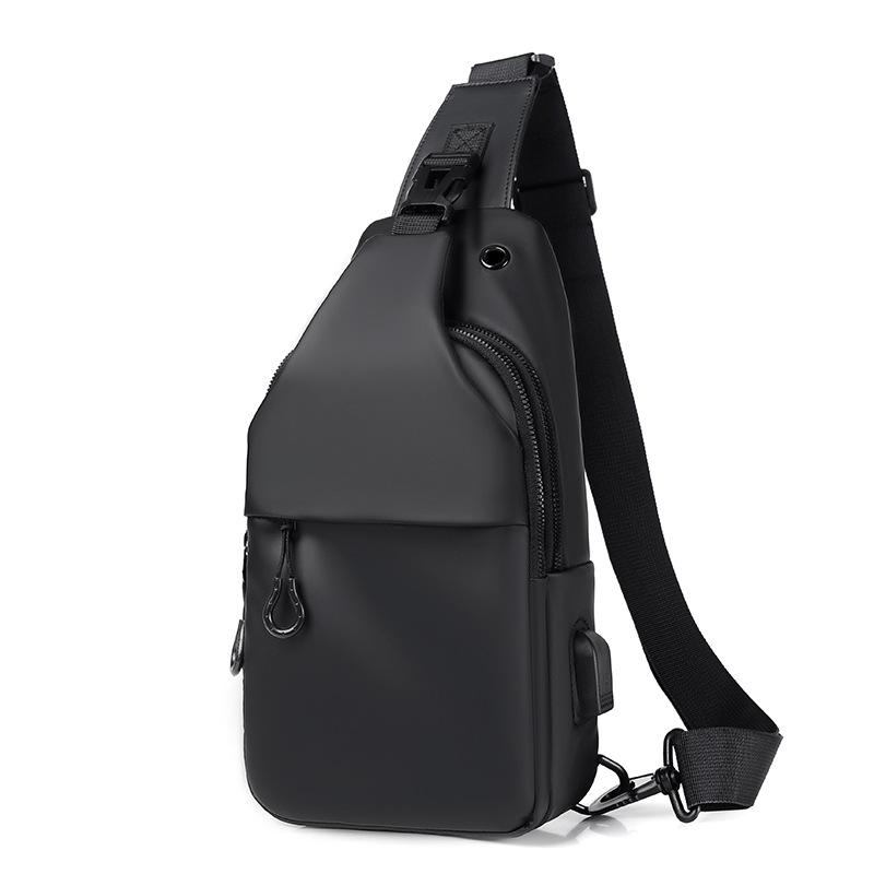 Casual Fashion Multifunctional Chest Bag Shoulder Bag Waterproof Chest Crossbody Bag With USB For Young Men