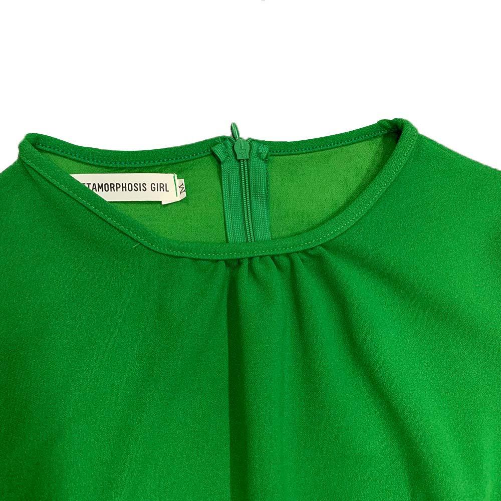 2023 New Plus Size Women's Summer New Short Sleeve Pleated Solid Color Plus Size Dress Women's Elegant