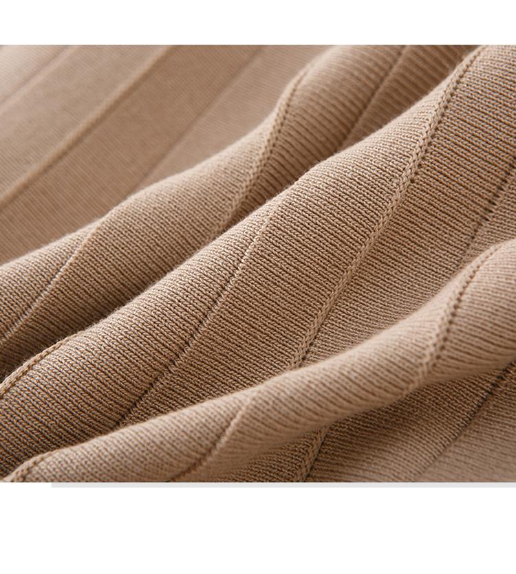 Hepburn Style Women's Long Sleeve Waist Tight Knit Dress Elegant Autumn And Winter French Dress Simple Three-dimensional Pattern
