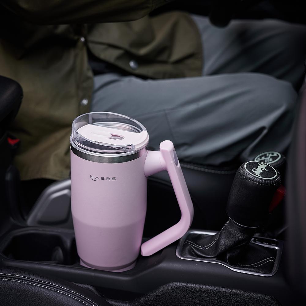 Hals Hot Sale Rotatable Handle Vacuum Metal Cold Cup Stainless Steel Travel Cup Cupping 40 Oz Thermos Cup With Lid And Straw