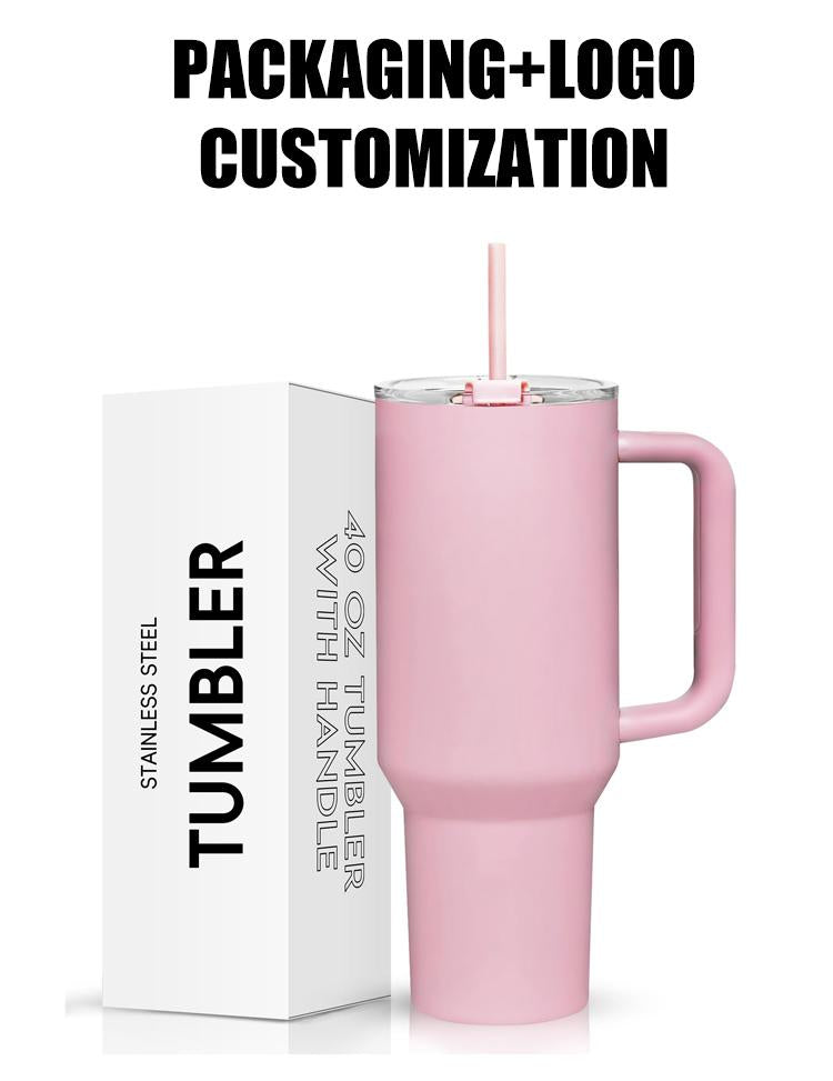 Custom 40 Ance Cup Adventure Stainless Steel Double Wall Vacuum Metal Travel Coffee Cup 40 Oz Tumbler With Handle