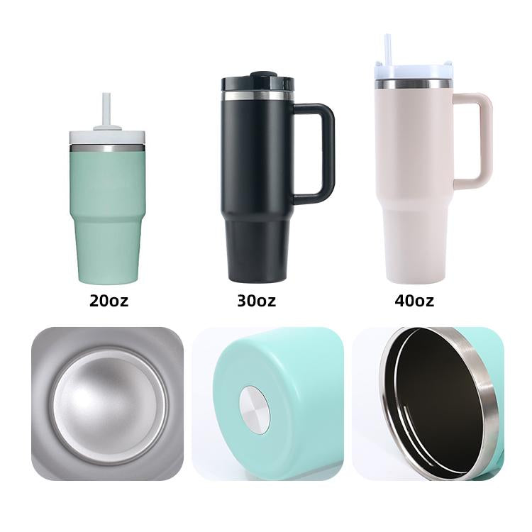 Ailingalaxy 40 Oz Travel Stainless Steel Vacuum Cup With Handle With Straw Personalized