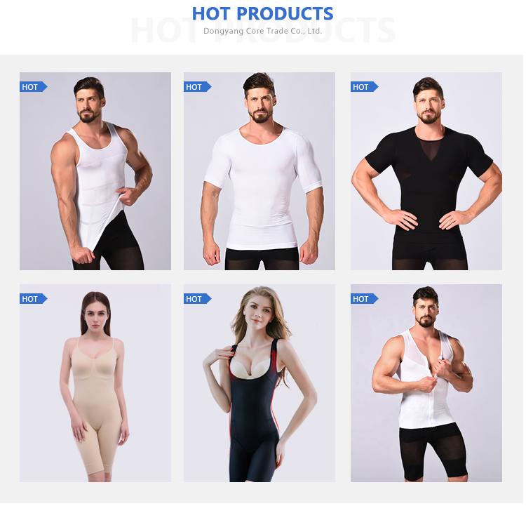 Newest Hot Sale Cheap White Body Shaping Underwear Vest Slim Body Shaping Men's Vest