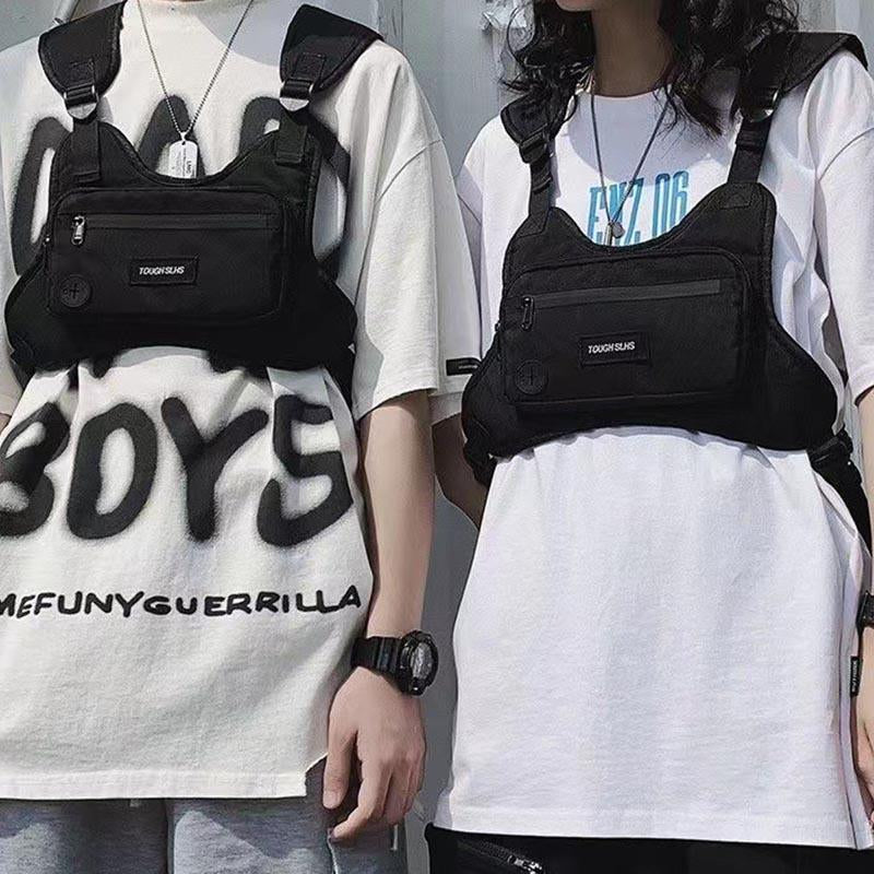 Work Clothes Street Style Vest Fashion Couple's Bag Tactical Bag Fashion Casual Women's Clothing Men's Functional Couple's Vest Bag