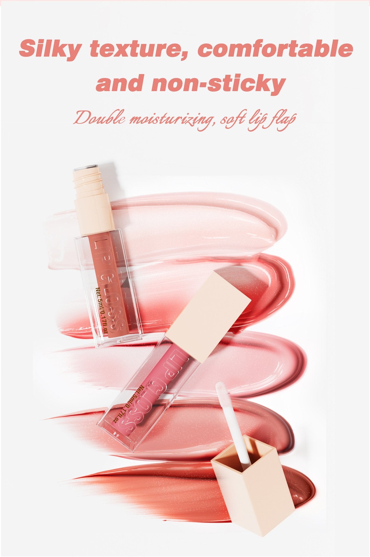 Manufacturer Luxury Cosmetic Gloss Transparent Lip Glaze Wholesale Bulk Glitter Lip Gloss