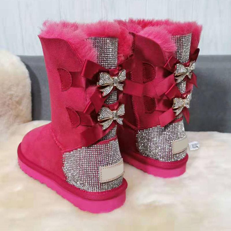 Hot Sale Boots Women Winter Snow Boots Women Bowling Winter Knee High Fur Shoes