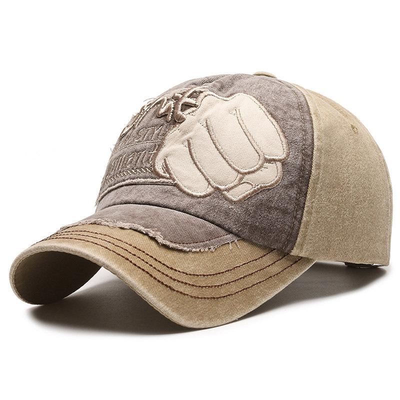 Hot Selling Denim Baseball Cap Men's Trendy Women's Korean Style Washed Old Cave Letter Tear Duckbill Cap Spring And Summer Sun Hat