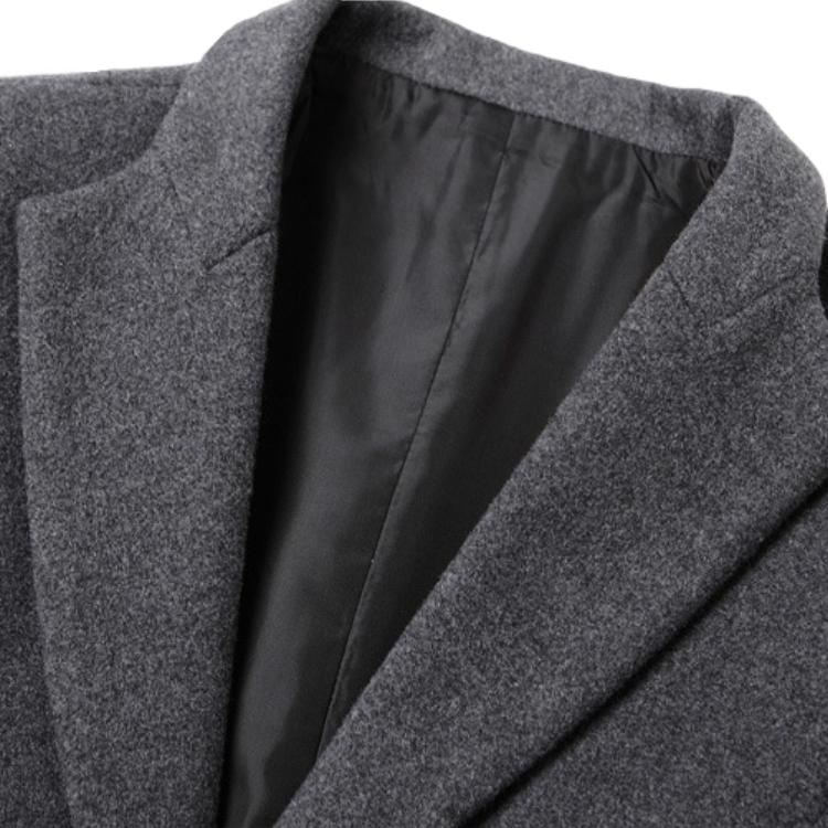 Factory Wholesale 2024 Men's Wool Trench Coat Slim Coat Warm Winter Long Men's Trench Coat
