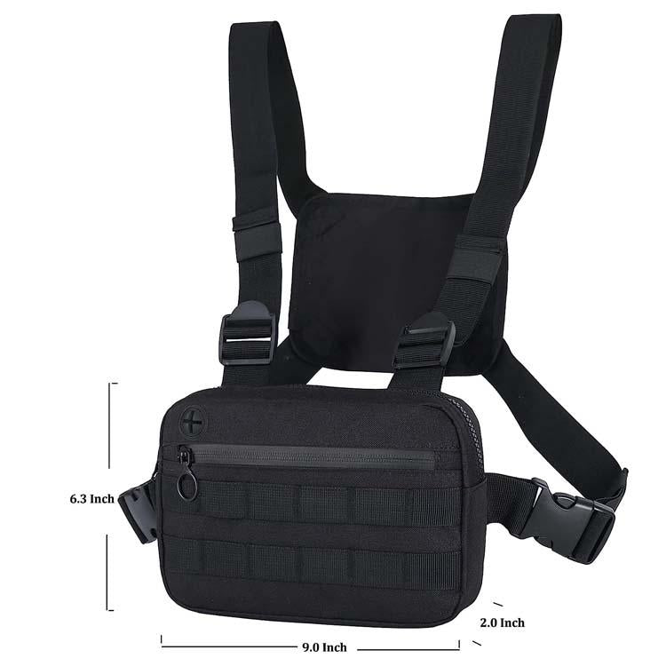 Lightweight Sport Crossbody Bag Tactical Chest Bag Vest Men's Chest Bag
