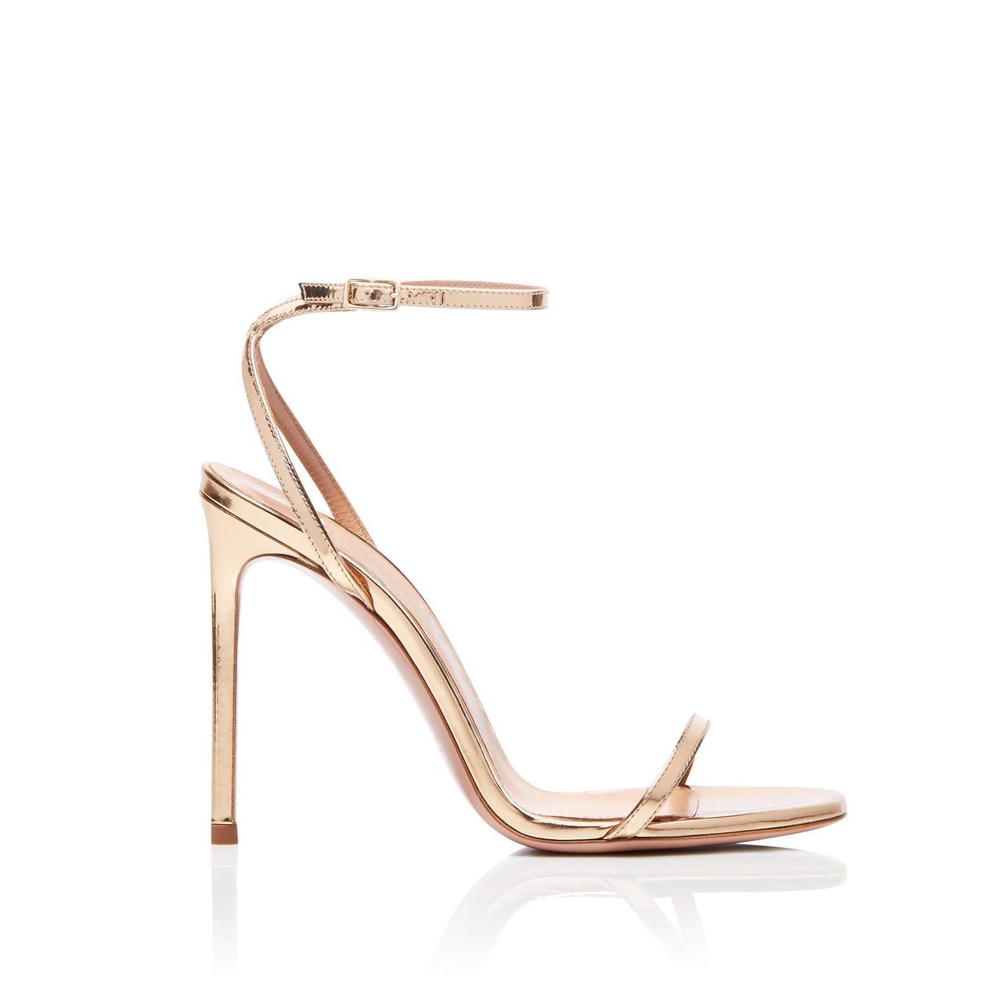 Custom Women Fashion Stiletto Pumps Ankle Buckle Sandals Open Toe High Heels Stiletto Solid Color Spring Party PU
