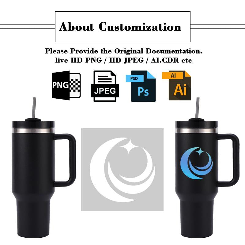XDH713 Customizable Logo 40 Oz Stainless Steel Vacuum Metal Mug With Handle Promotional Custom Adventure Travel Coffee Mug
