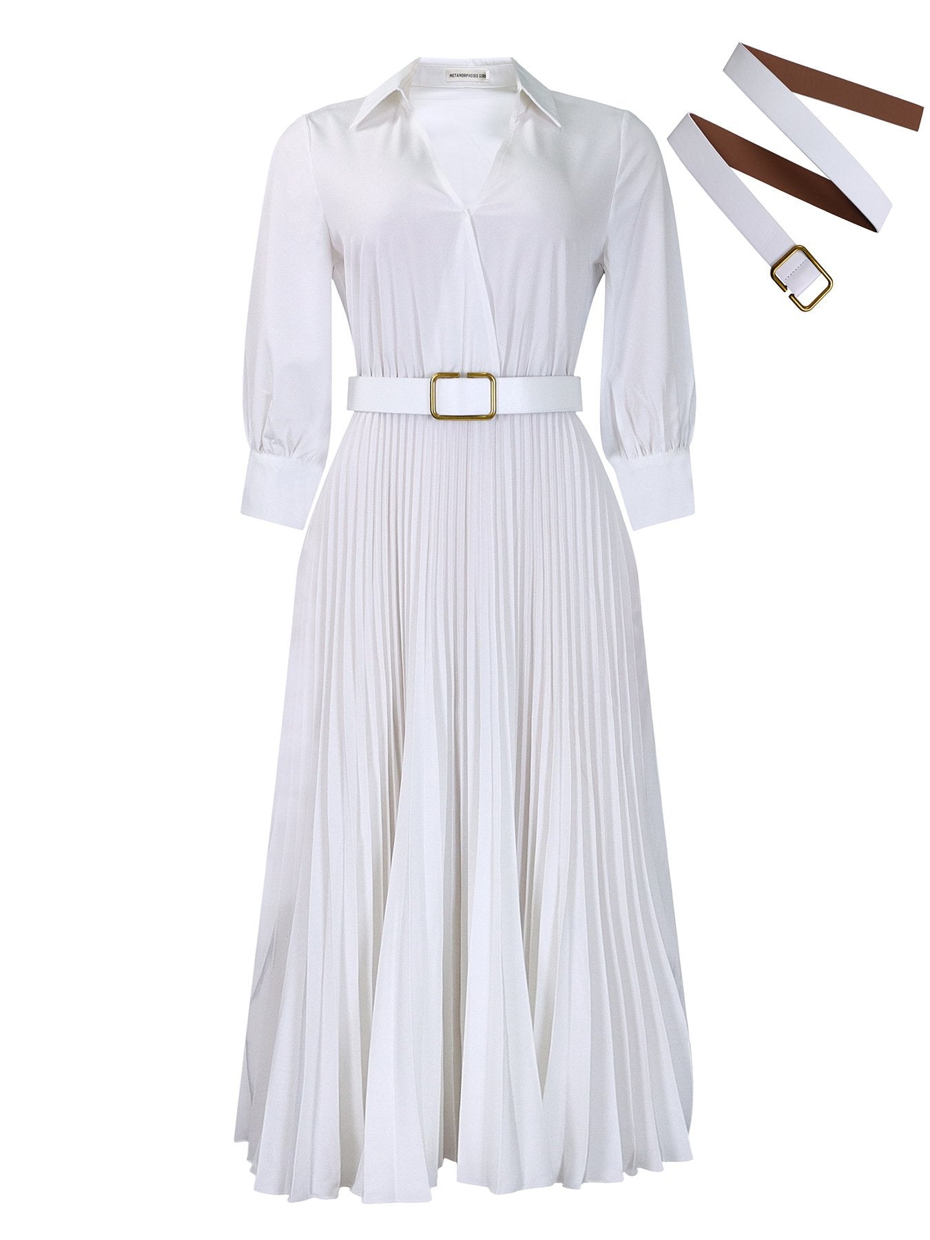 2024 Hot Spring New Women's Fashion V-neck Solid Color Plus Size Dress