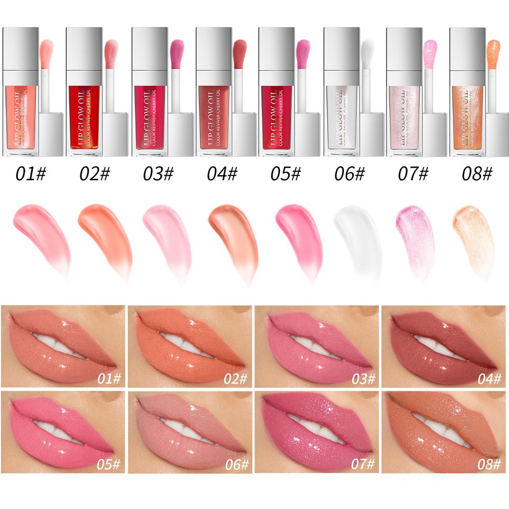 Wholesale Waterproof Gloss Lip Gloss 6 Color Glow High Quality Vegetarian Gloss Lip Gloss