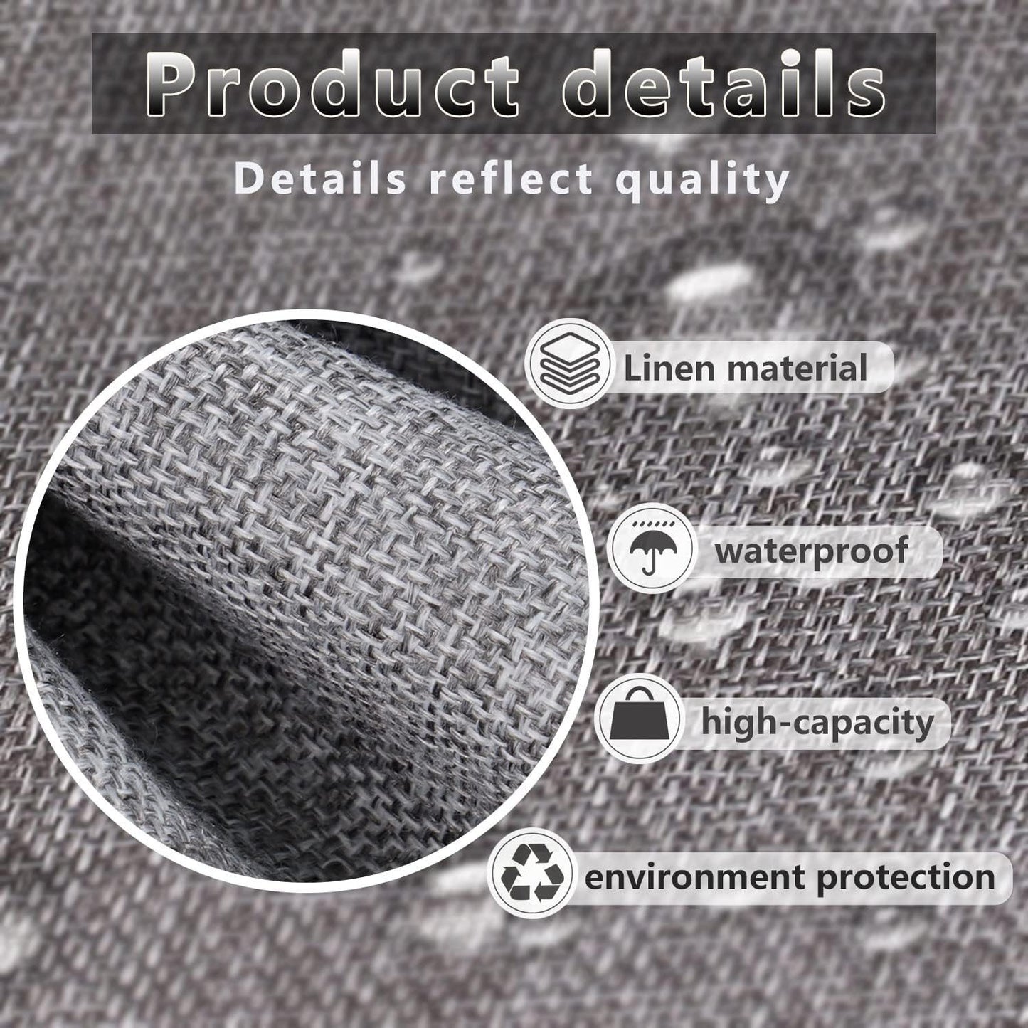 Best Sale Polyester Fabric Foldable 34L Clothes Storage Box Trash Can Stackable Zipper Storage Container