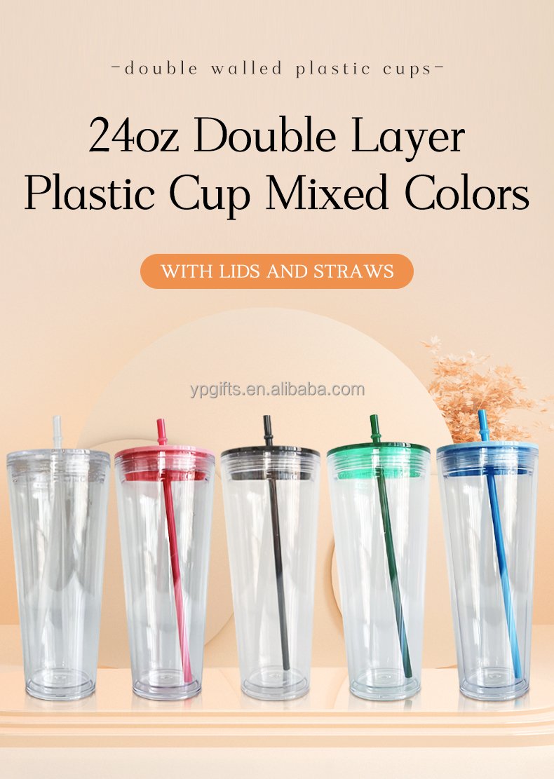 RTS Color Jelly 16 Oz Children's Acrylic Can With Lid And Straw Clear Plastic Cup-Shaped Drink For UV DTF Packaging