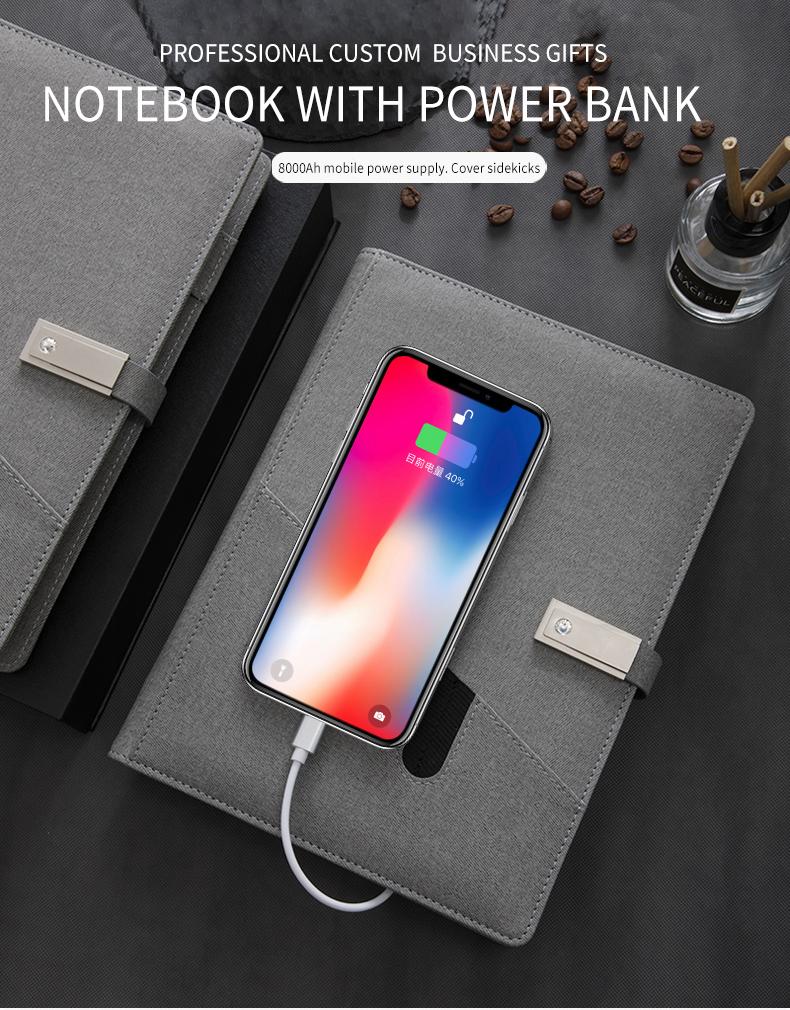 Magnetic A5 Notebook With Custom Logo PU Leather Paper Set Business Style Spiral Organizer School Office Writing Gift Box Set