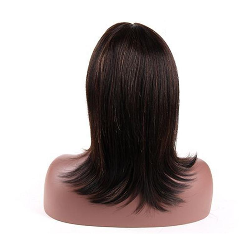 European And American Sell Hair Suit 14-inch Straight Hair Mixed Hair Wearing Women's Wig