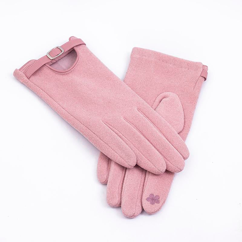 Hot Sale Winter Warm Artificial Wool Cuff Gloves Women Fashion Fleece Touch Screen Gloves