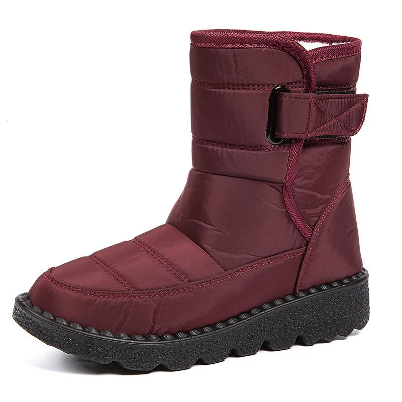 Customized Winter Warm Waterproof Casual Shoes Boots Women's Plus Size Fur Snow Boots Women's Cloth-covered Snow Boots