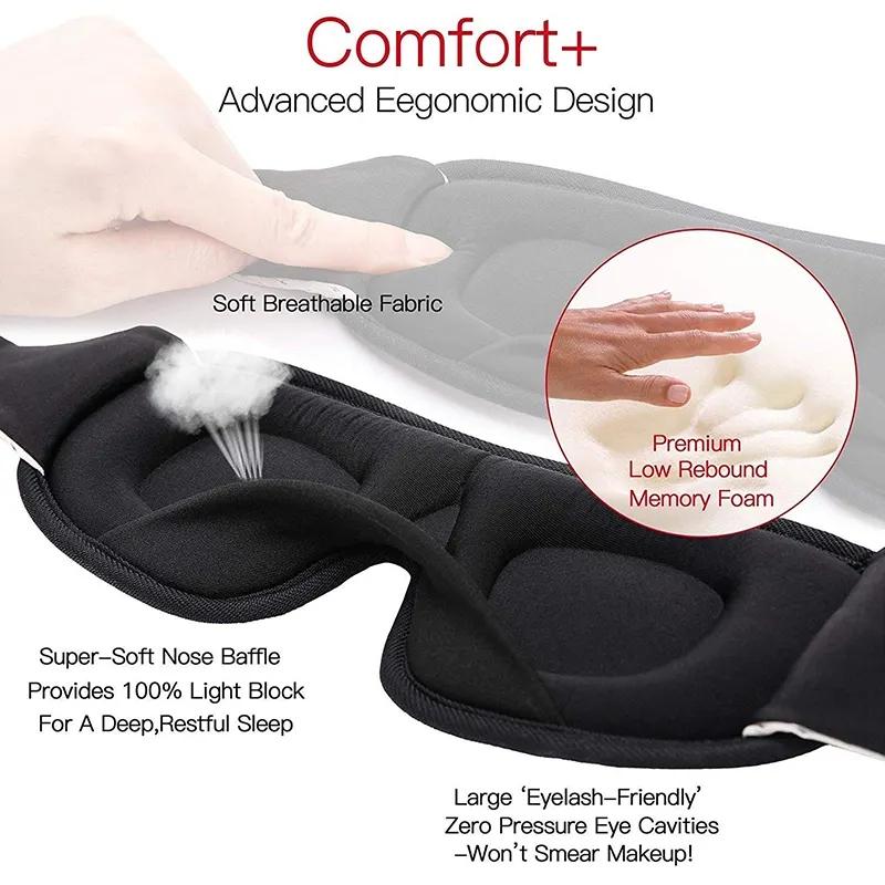 3D Contour Memory Foam Eye Mask 100% Shading 3D Sleep Eye Mask
