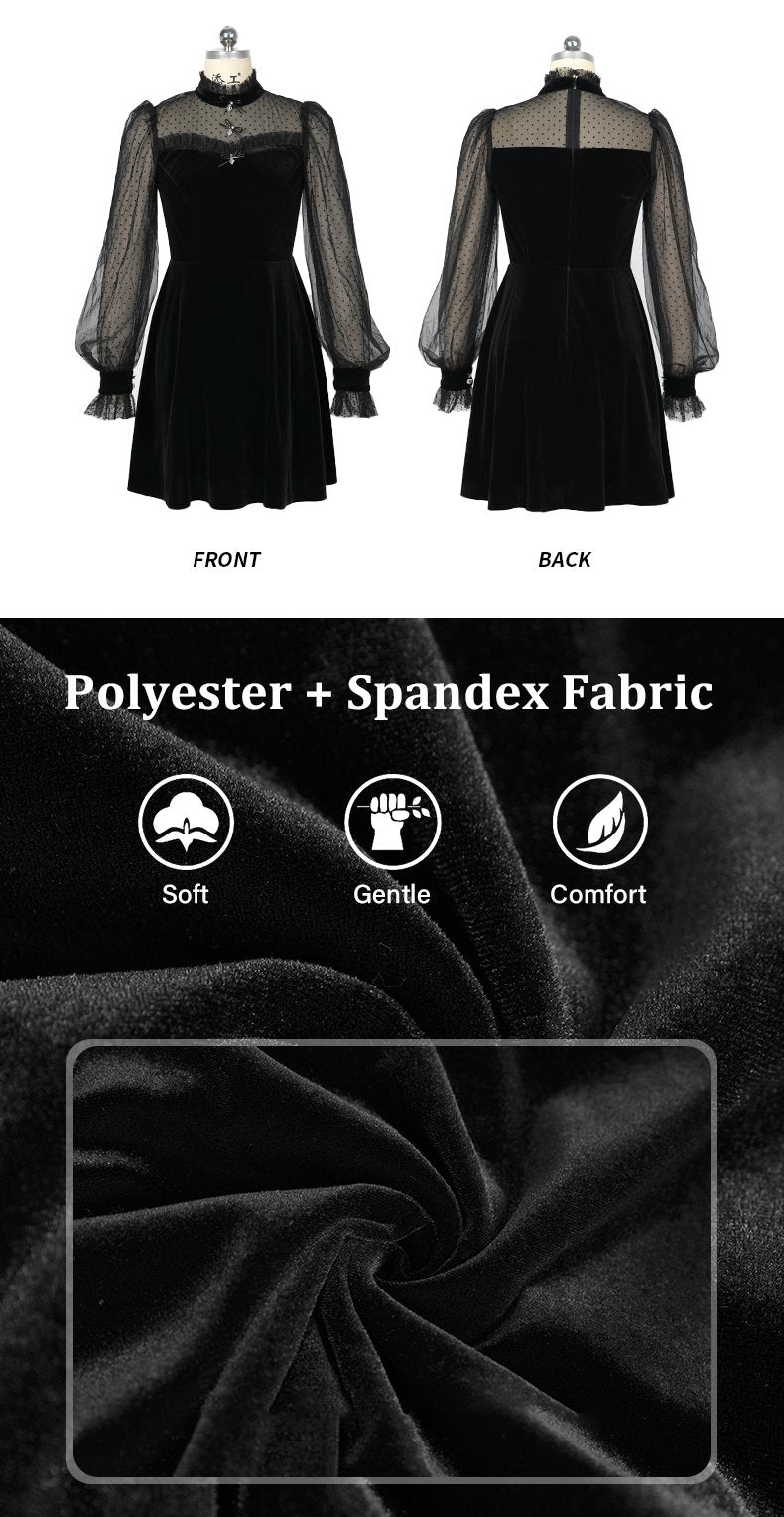 ZYHT 80381 New Long Sleeve Dress Women High Waist Line Lace Velvet Dress Women Unique Fashion Party Elegant Dress