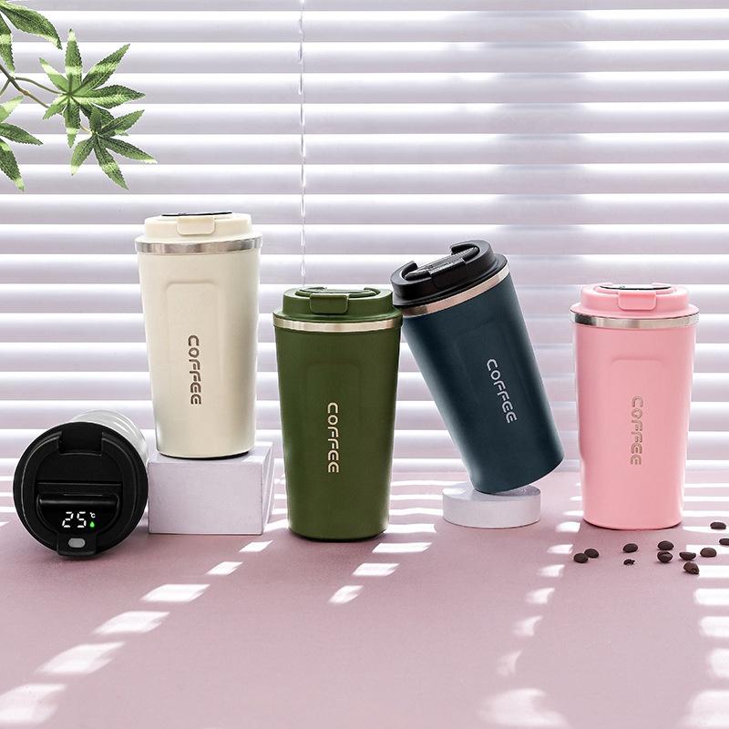 LED Cover Temperature 380 Ml 510 Ml Metal Double Wall Insulated Coffee Smart Mug Custom Cup With Personalized Logo