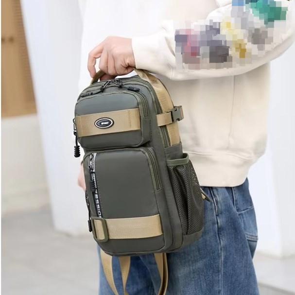 ZWY189 Wholesale New Men's Chest Bag Oxford Waterproof Multi-Pocket Storage Bag Crossbody Bag Sports Travel Work Casual Chest Bag