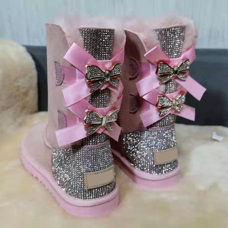 Hot Sale Boots Women Winter Snow Boots Women Bowling Winter Knee High Fur Shoes