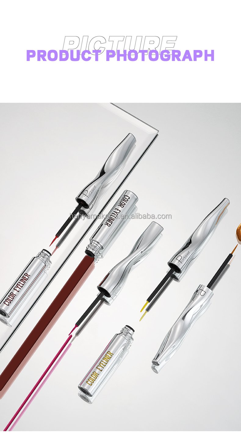Wholesale Matte Eyeliner Lasting Waterproof Vegetarian Color Eyeliner Pencil Quick Dry Liquid Eyeliner Private Label