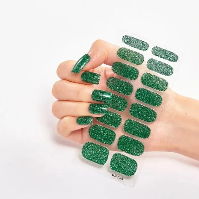 Waterproof Nail Gel Sticker Decal Semi-cured UV Lamp Gel Nail Sticker With UV Lamp, Durable