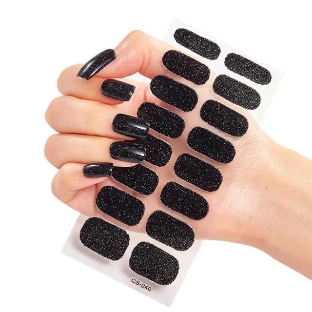 Waterproof Nail Gel Sticker Decal Semi-cured UV Lamp Gel Nail Sticker With UV Lamp, Durable