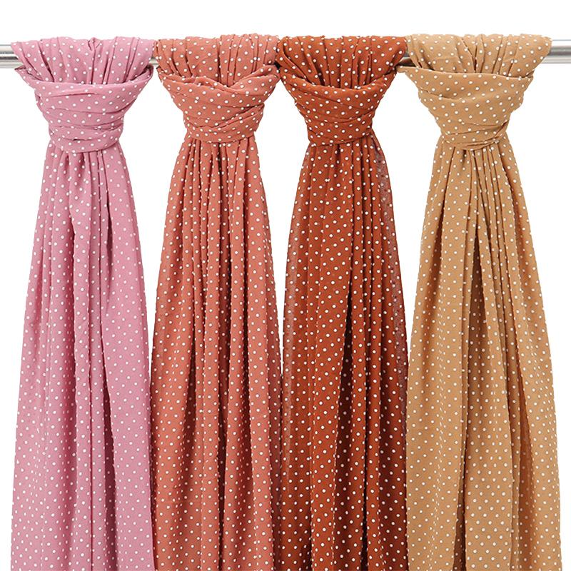 New Solid Color Foam Dot Chiffon Veil Monochrome Breathable Dot Long Veil Sunscreen Shawl Decoration Wholesale
