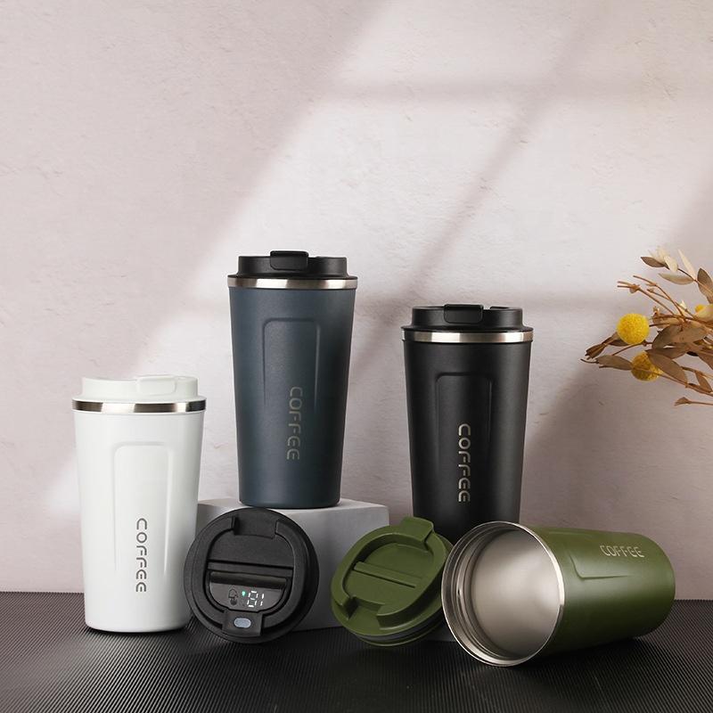 LED Cover Temperature 380 Ml 510 Ml Metal Double Wall Insulated Coffee Smart Mug Custom Cup With Personalized Logo