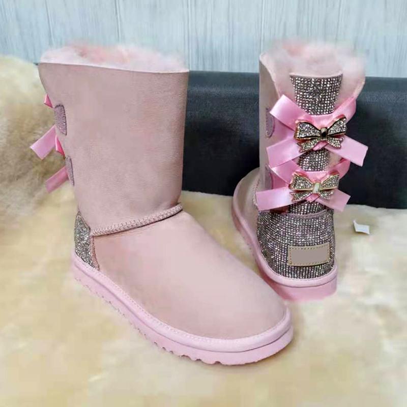 Hot Sale Boots Women Winter Snow Boots Women Bowling Winter Knee High Fur Shoes