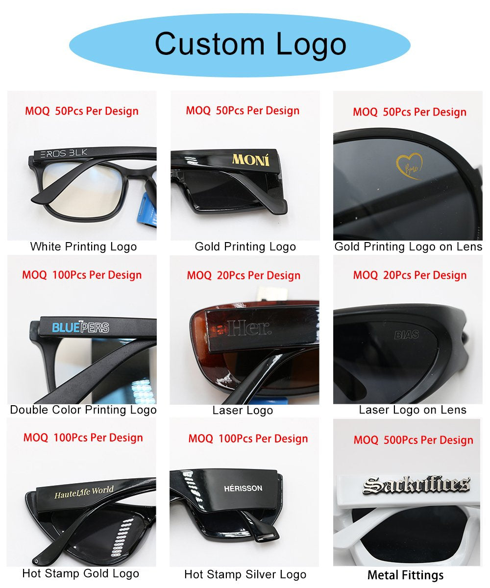 High Quality Polarized Acetate Sunglasses Men Women Custom Logo Luxury Thick Square Frame Rectangular TAC Sunglasses