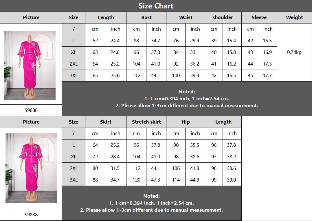 Custom Summer Office Dress Suit Bubble Sleeves H & D African Women Embroidered Slim Fit Suit 2 Piece Set