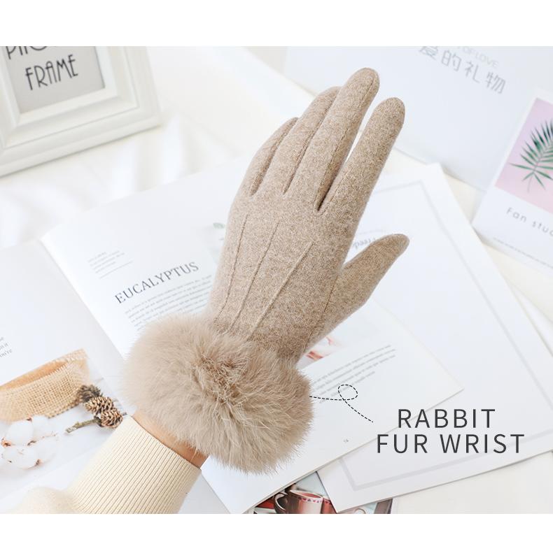 Sexy Girl Fancy Accessories Touch Screen Cashmere Wool Gloves Winter
